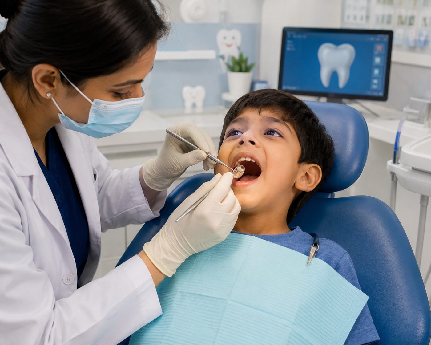 Treating cavities in baby teeth explained by dentist at The White Dental Practice, your 'dental clinic near me', in Mankapur Nagpur