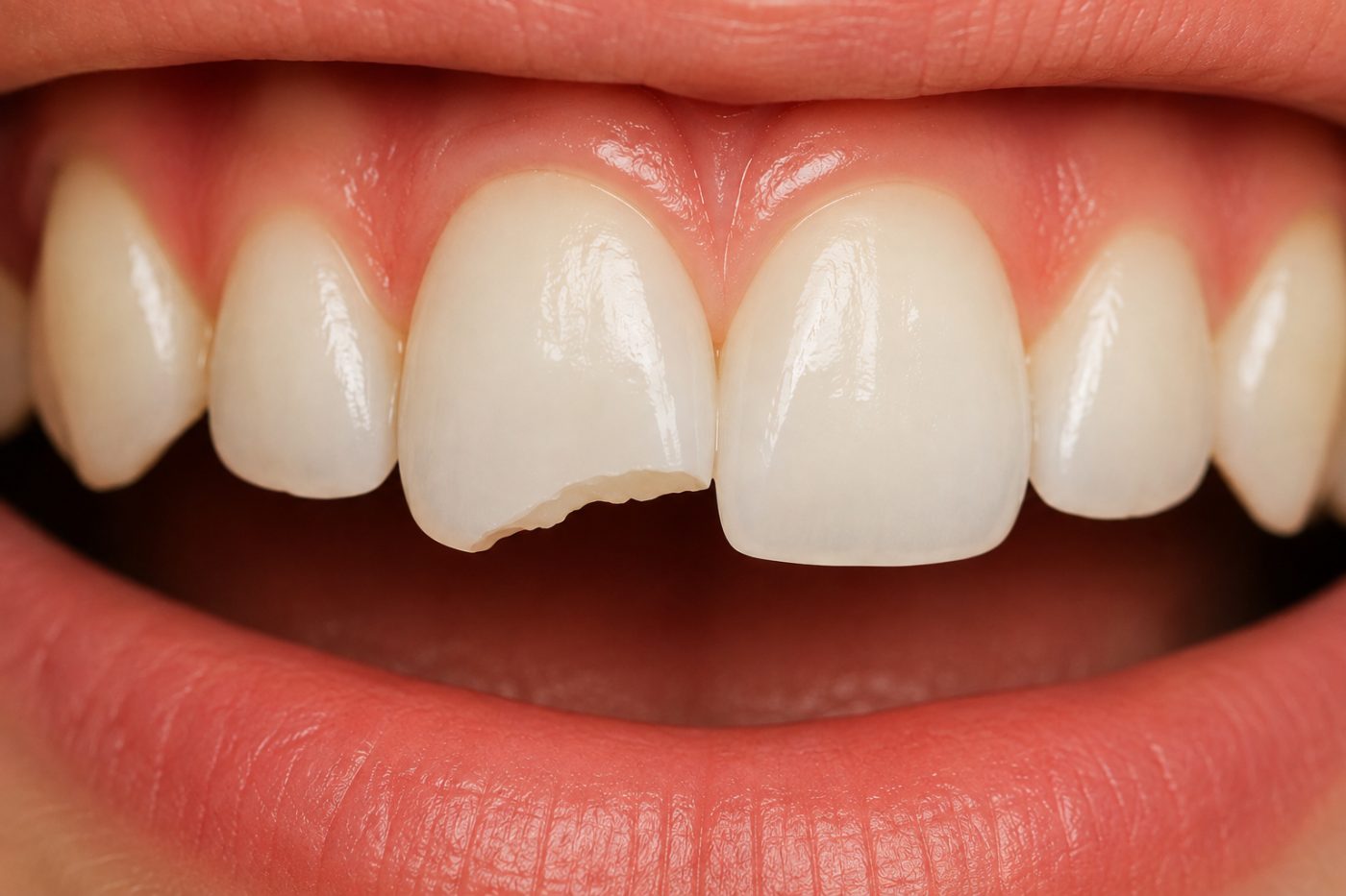 What to do for a chipped tooth shown by dentist at The White Dental Practice, your 'dental clinic near me', in Mankapur Nagpur