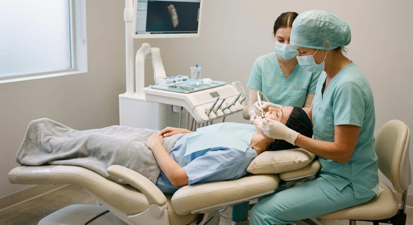 Does getting a dental implant hurt explained by dentist at The White Dental Practice, your 'dental clinic near me', in Mankapur Nagpur
