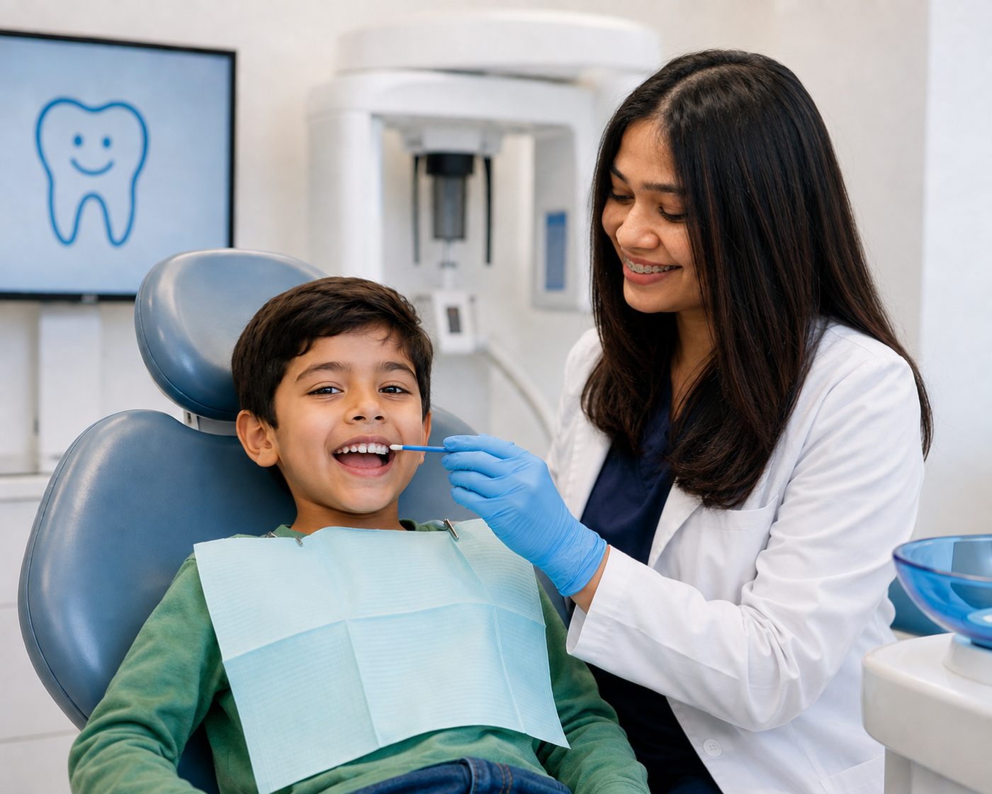 Fluoride treatment for kids explained by dentist at The White Dental Practice, your 'dental clinic near me', in Mankapur Nagpur