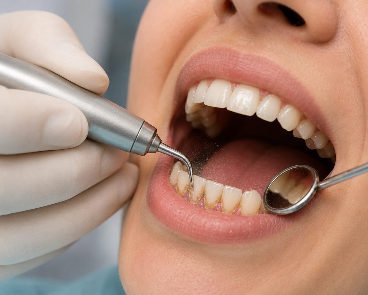 Professional teeth cleaning and scaling by dentist at The White Dental Practice, your 'dental clinic near me', in Mankapur Nagpur