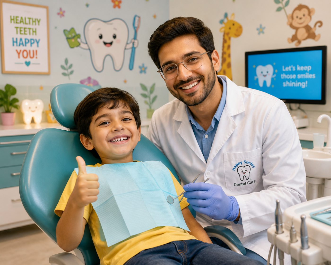 Pediatric dentist by dentist at The White Dental Practice, your 'dental clinic near me', in Mankapur Nagpur