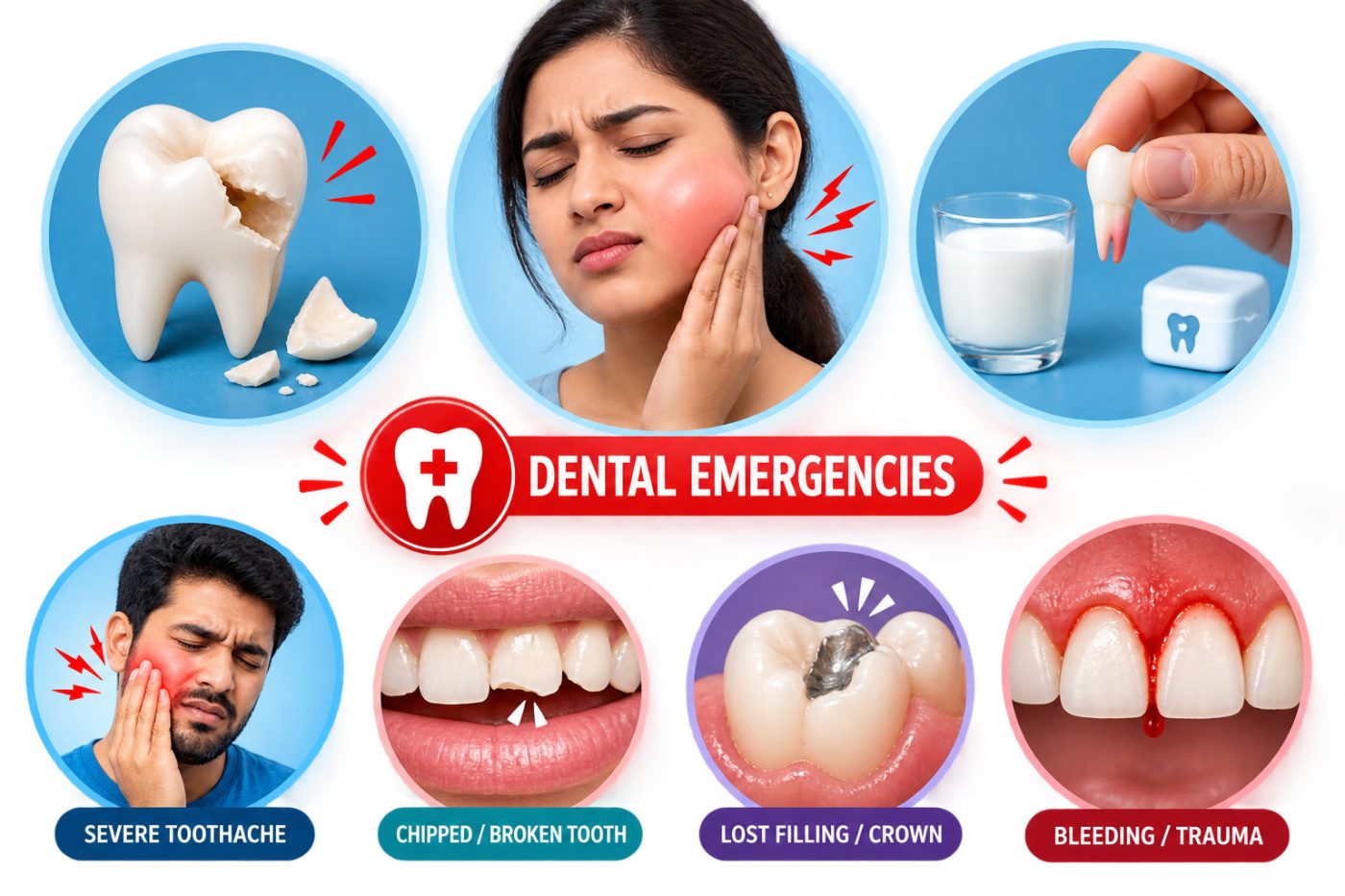 What counts as a dental emergency explained by dentist at The White Dental Practice, your 'dental clinic near me', in Mankapur Nagpur