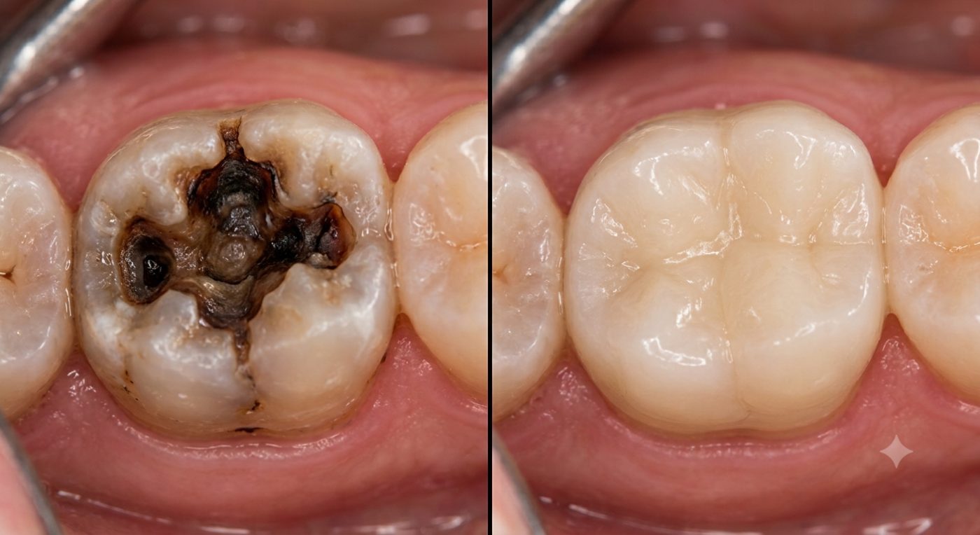 What a dental filling is explained by dentist at The White Dental Practice, your 'dental clinic near me', in Mankapur Nagpur
