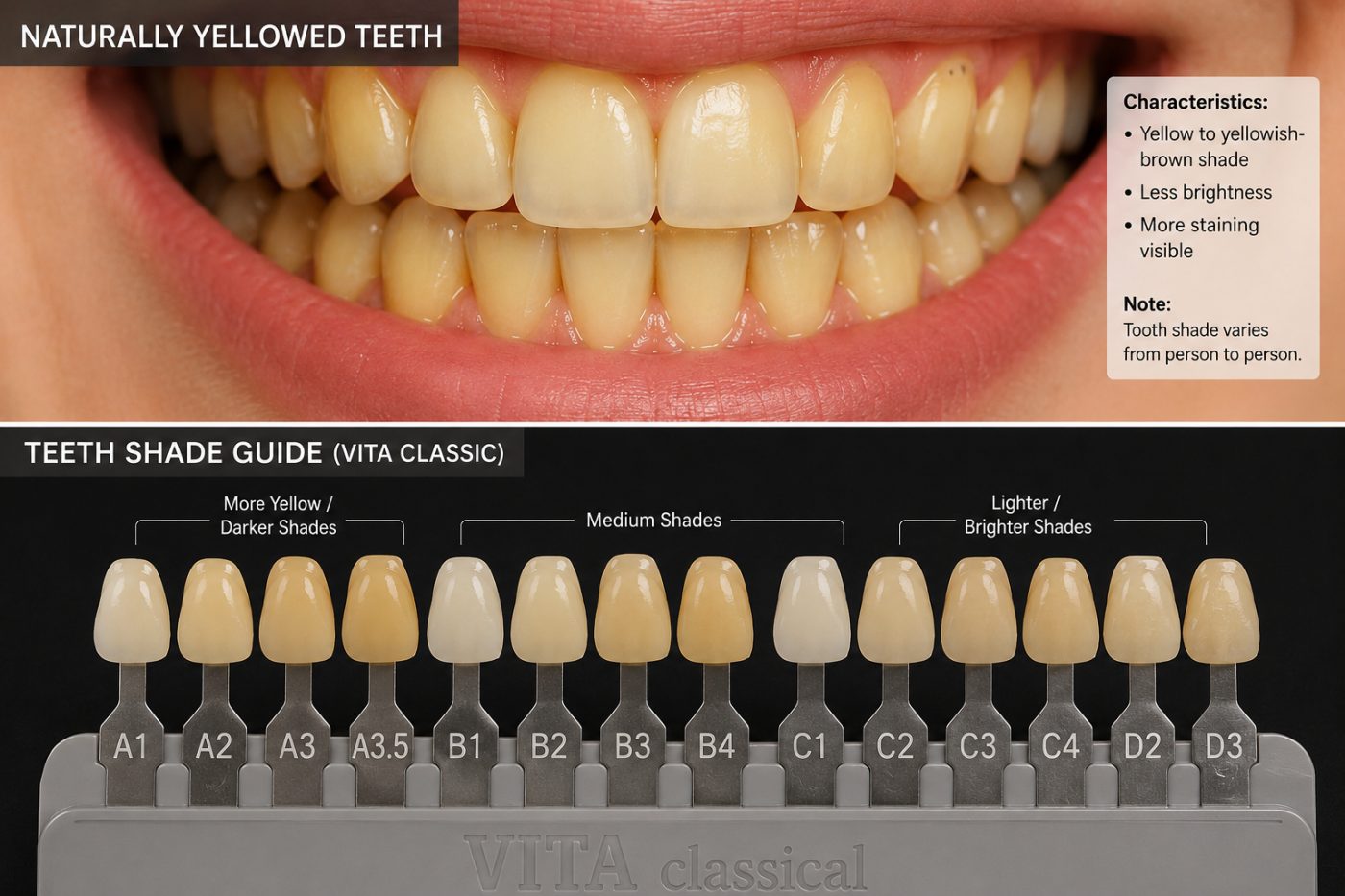 Why teeth look yellow explained by dentist at The White Dental Practice, your 'dental clinic near me', in Mankapur Nagpur