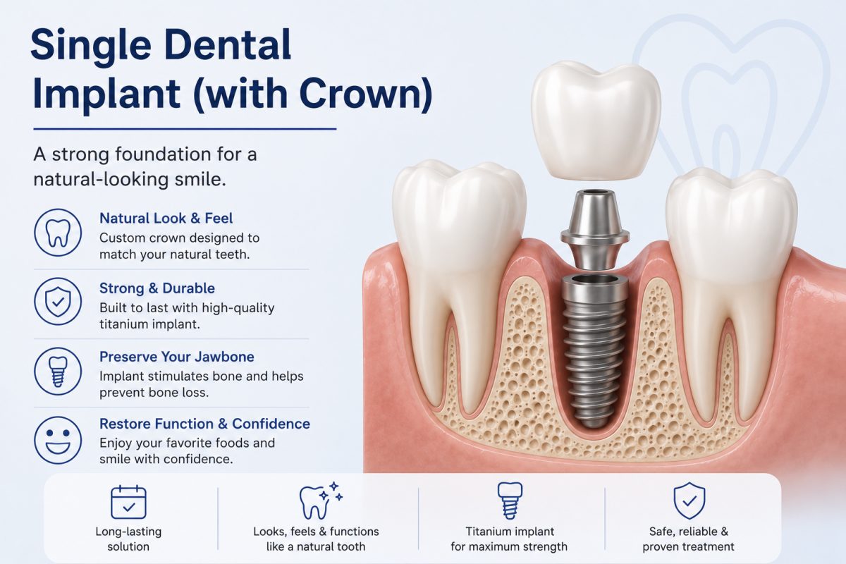 Dental Implants with dentist at The White Dental Practice, dental clinic near me in Mankapur Nagpur