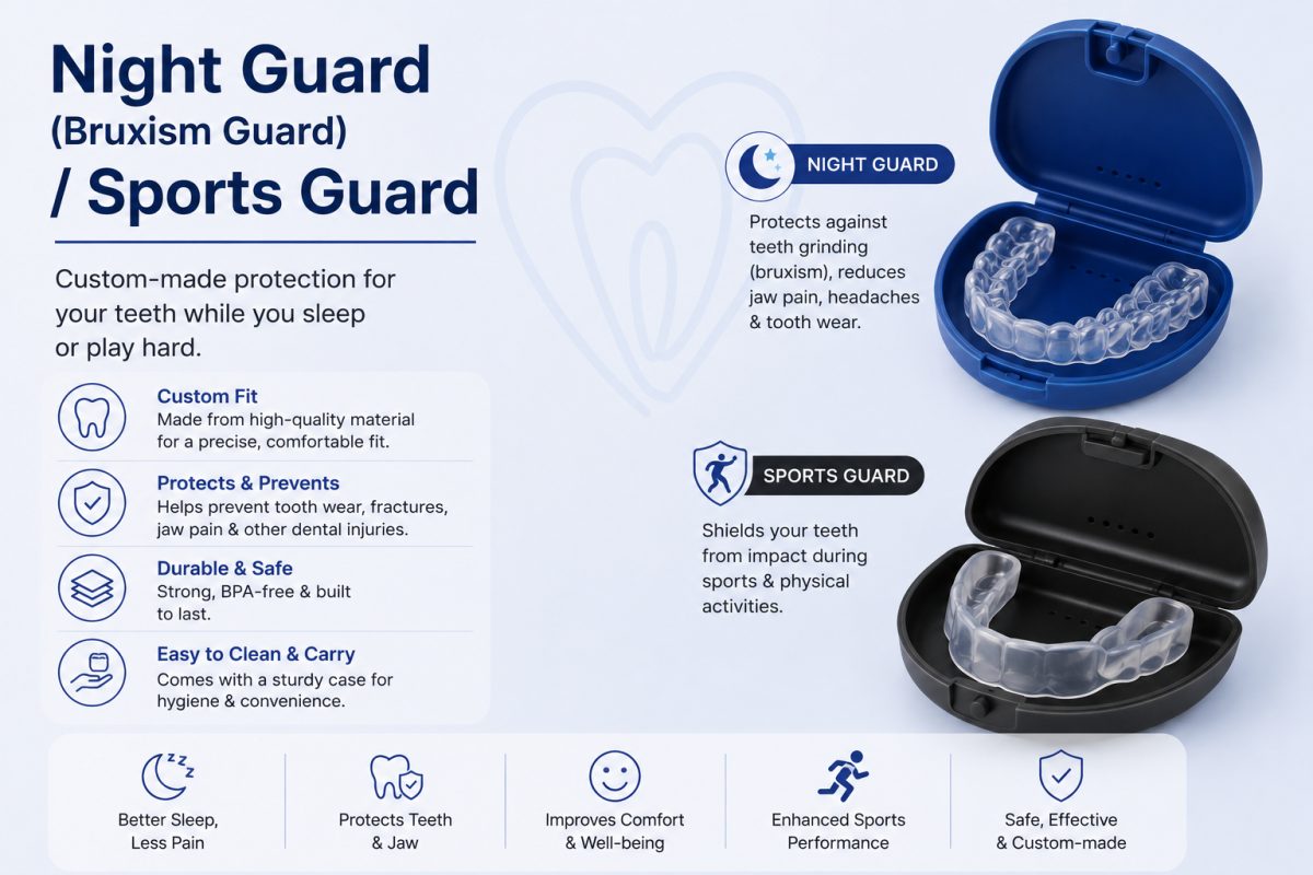 Night Guard / Sports Guard with dentist at The White Dental Practice, dental clinic near me in Mankapur Nagpur